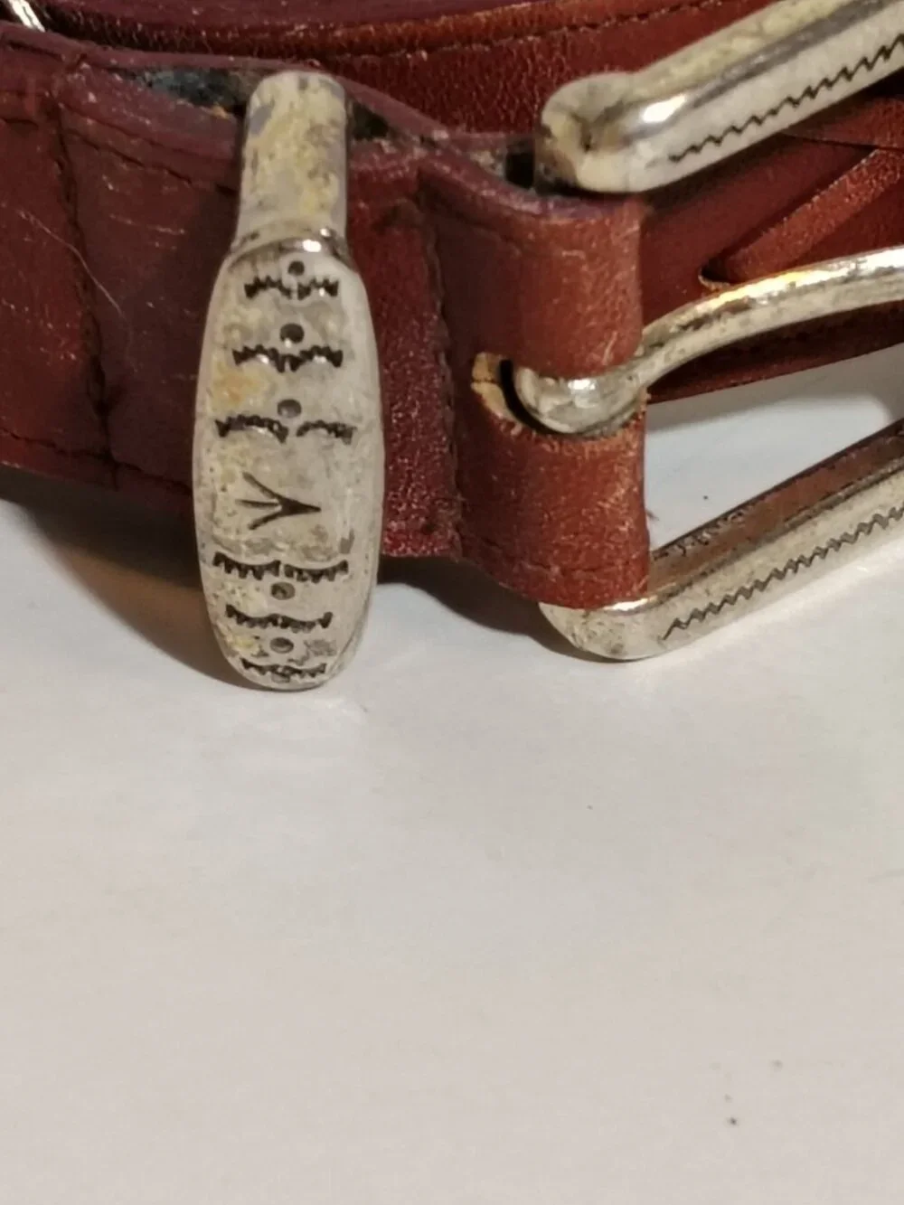 Latigo Western Concho Belt Full Grain Leather Brown Vintage Large Boho Festival - Picture 5 of 12